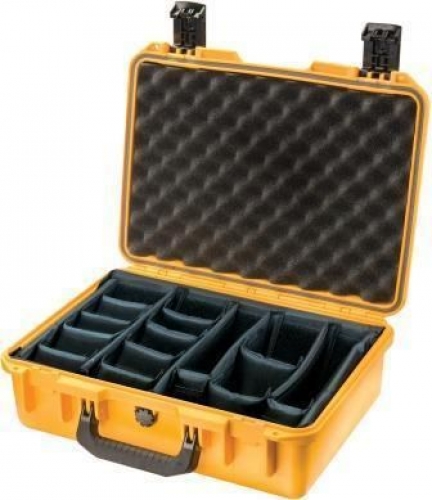 Pelian 2300 Storm Case with Padded Dividers - Yellow