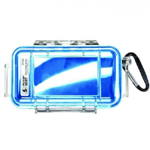 Pelican 1015 Micro Case - Clear with Blue
