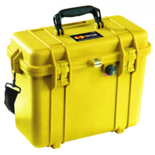 Pelican 1430 Case with Photo Dividers and Lid Organiser - Yellow