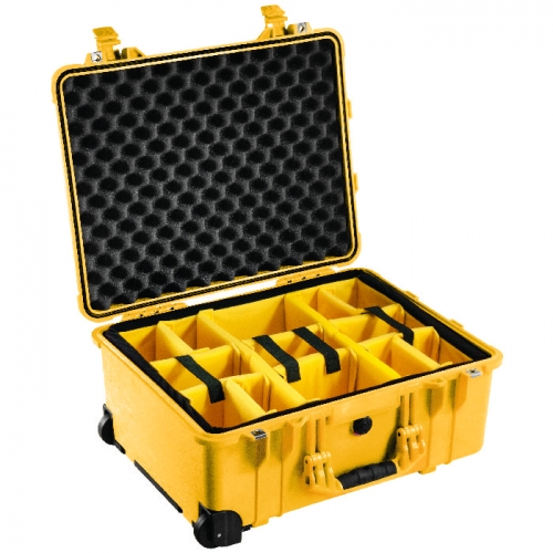 Pelican 1560 Case with Padded Divider Set - Yellow